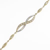 K18YG／PT ダイヤモンドブレスレット