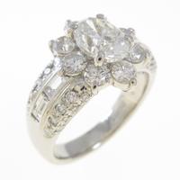 プラチナダイヤモンドリング 1．027ct・F・SI2・オーバルカット