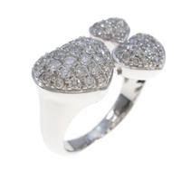 750WG ハート ダイヤモンドリング