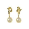 K18YG シロチョウパールイヤリング
