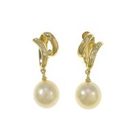 K18YG シロチョウパールイヤリング