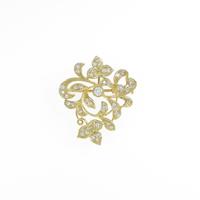 K18YG ダイヤモンドブローチ