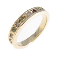 K10YG フルエタニティ カラーストーンリング