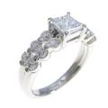 プラチナダイヤモンドリング 0．567ct・F・I1・プリンセスカット