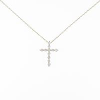 【リメイク】K18YG クロス ダイヤモンドネックレス