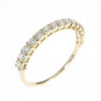 【リメイク】K18YG ハーフエタニティ ダイヤモンドリング