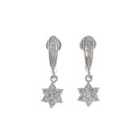 【PTJW-20cc】PT フラワー ダイヤモンドイヤリング20％引き