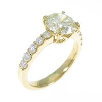 【リメイク】K18YG ダイヤモンドリング 1．556ct・VLY・VS2・GOOD
