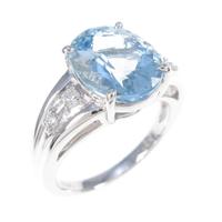 K18WG アクアマリンリング