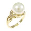 K18YG アコヤパールリング