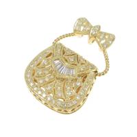 K18YG バッグ ダイヤモンドペンダント