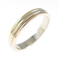 カルティエ スリーゴールドウエディング リング