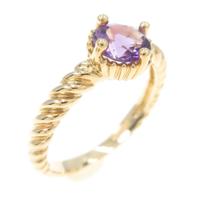 K18YG アメジストリング