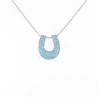 K18WG ホースシュー トルマリンネックレス