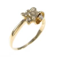 K18YG ベル ダイヤモンドリング