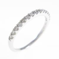 K18WG ハーフエタニティ ダイヤモンドリング