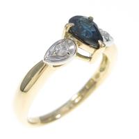 K18YG／PT サファイヤリング