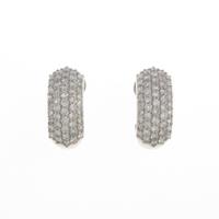 K18WG パヴェ ダイヤモンドピアス