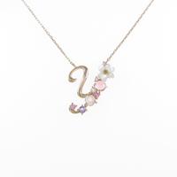 サマンサティアラ イニシャルY カラーストーンネックレス