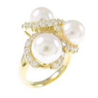 K18YG アコヤパールリング