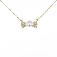 ミキモト リボン アコヤパールネックレス