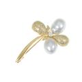 K18YG シロチョウパールブローチ