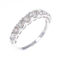 K18WG ハーフエタニティ ダイヤモンドリング