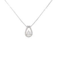 【新品】プラチナ ダイヤモンドネックレス 0．31ct・G・SI2・3EXT