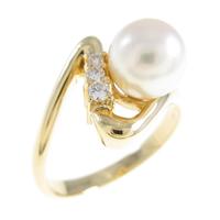 K18YG アコヤパールリング