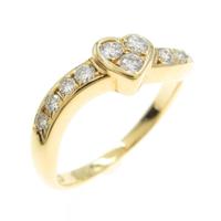 【ジュエリー在庫処分】K18YG ハート ダイヤモンドリング