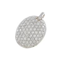 K18WG パヴェ ダイヤモンドペンダント