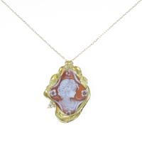 K18YG シェルカメオネックレス