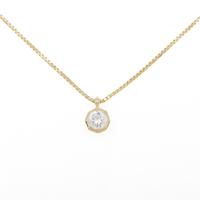 K18YG ソリティア ダイヤモンドネックレス