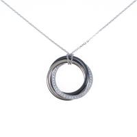 カルティエ トリニティ ブラック＆ホワイト ネックレス