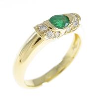 K18YG エメラルドリング