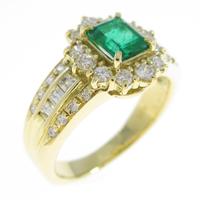 K18YG エメラルドリング