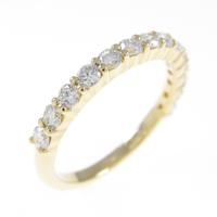 K18YG ハーフエタニティ ダイヤモンドリング