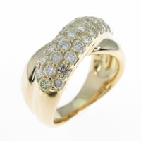 K18YG パヴェ ダイヤモンドリング