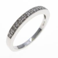 K18WG ハーフエタニティ ダイヤモンドリング