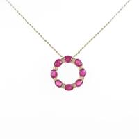 K18YG ルビーネックレス