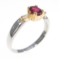 K18YG／PT ルビーリング