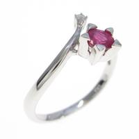 750WG／18KWG ルビーリング