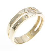 K10YG クロス ダイヤモンドリング