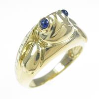 K18YG タートル サファイヤリング