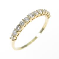 K18YG ハーフエタニティ ダイヤモンドリング