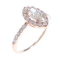 K18PG ダイヤモンドリング 0．506ct・K・VVS2・マーキスカット5％引き