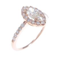 K18PG ダイヤモンドリング 0．506ct・K・VVS2・マーキスカット5％引き