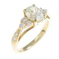 【リメイク】K18YGダイヤモンドリング 1．007ct・LY・VS2・オーバルカット
