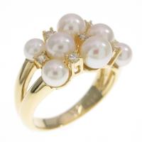 K18YG アコヤパールリング
