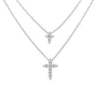 タサキ クロス ダイヤモンドネックレス
